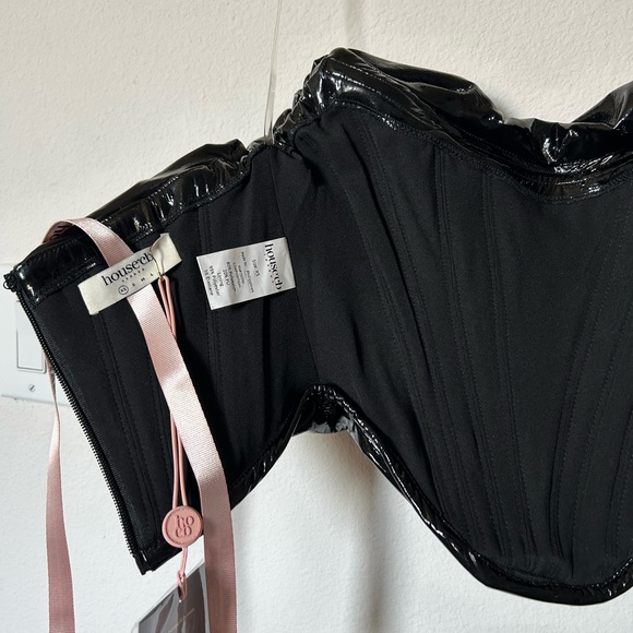 House of CB Marla Black Patent Boned Corset - Picture 5 of 5
